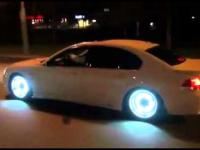BMW 7 with glowing rims