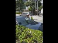 Pijany kierowca zabiera policjanta na przejażdżkę