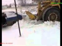 Tractor shovels and snow machine