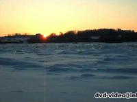 Winter river, the Volga