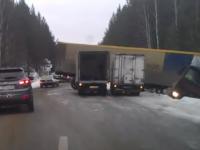 Kompilacja wypadkow ciężarówki  z Rosji 