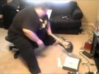 Fat Guy Destroys His Xbox!