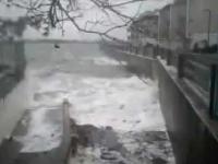 Hurricane Sandy Storm In USA America. 