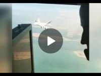 Niezwykłe spotkanie dwóch samolotów nad Dubajem