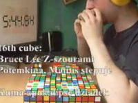 27 kostek Rubika bez patrzenia 