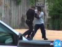 Crazy Street Fight! Cop vs Thug