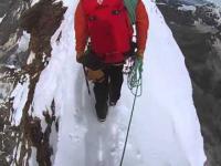 Matterhorn climbing video - Walking on the razor's edge