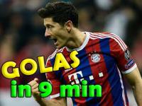 Robert Lewandowski 5 Goals in 9 Minutes!! - Bayern Munich vs Wolfsburg - 22.09.2015