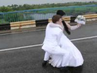 The bride drags the groom In the REGISTRY OFFICE!