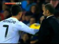 Cristiano Ronaldo popchnął Josepa Guardiolę