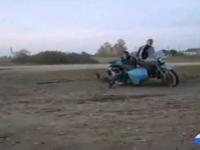 Dachowanie motocyklem z wózkiem (Ural)
