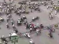 Ruch na skrzyżowaniu w Wietnamie