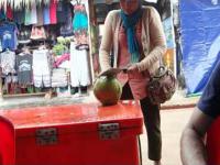 How to open coconut. Cambodia