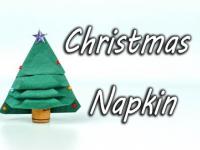 How to make a napkin on Christmas 