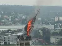 Zawalenie się dachu wieży Kościoła w Białymstoku