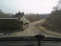 Ukraińskie samochody pancerne na Granicy
