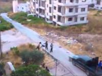 Syryjscy rebelianci kontra rakieta