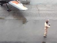 Dziwny trening pilota przed lotem
