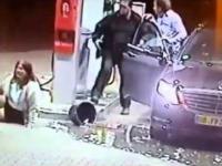 Wypadek Niemki na stacji benzynowej