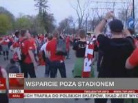 Kibice Widzewa Łódź niewpuszczeni na krakowski stadion