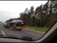 O kurwa .. Kuurrrwa noo.. Car crash on A2 Polish Highway! [AwesomePeople]