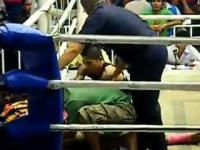Tajski zawodnik Muay Thai zalicza brutalny nokaut łokciem