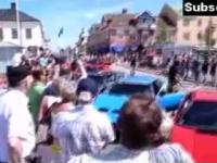 Sports Car Crashes Into Crowd In Sweden 