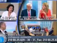 Grecki polityk uderza kobietę