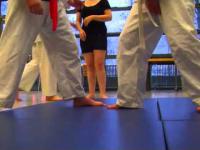 Karate walka przeistacza sie w UFC, bialy pas vs czerwony