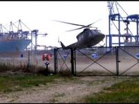 Wojsko opanowało terminal kontenerowy w Gdańsku.Bell 412 Helikopter.