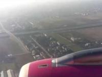 WIZZ AIR. Lądowanie samolotu Airbus A320 linii Wizz air na lotnisku Chopina w Warszawie