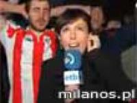 Kibic Athletic Bilbao i reporterka telewizyjna