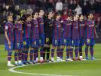 Real Madrid - FC Barcelona: Piłkarze uczcili pamięć ofiar minutą ciszy(10.04.10 smolensk)