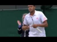 Sędzia liniowy dostaje piłką w twarz-Wimbledon 2012