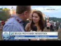 ZJARANA Patrycja rozmawia z reporterem TVN24 na WOODSTOCK. JEST IMPREZA!! 