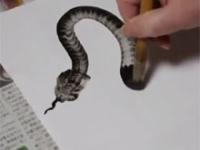 Niezwykły sposób malowania węża