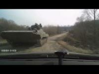 Ukraińskie samochody pancerne na Granicy