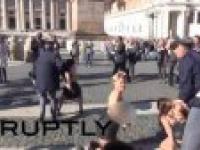 Femen crucifix protest in Vatican carted off by carabinieri