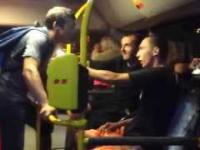 Bus Fight - 2 Poles vs 2 Ukrainians - Drunk Hooligan Street Fight