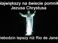 Pomnik Jezusa Chrystusa w Świebodzinie nocą