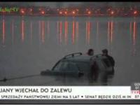 Lublin: Pijany mężczyzna wjechał do zalewu