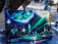 AMAZING New York City Spray Paint Art in Time Square 2014 :)