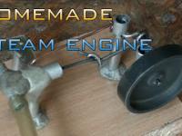 Silnik parowy / powietrzny (Homemade steam / air engine)