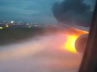 Singapore Airlines SQ368 on fire after emergency landing - VIDEO FROM CABIN