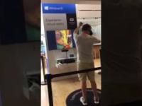 Guy Falls While Playing Virtual Reality