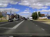 Podwójny wypadek na ulicy w Rosji