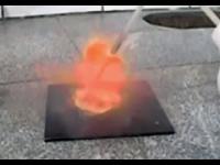 Bawełna strzelnicza - spalanie azotanu(V) celulozy