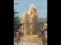 Eksplozja wodociągu w Rio de Janeiro
