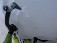 Ogromny obryw lodu podczas wspinaczki