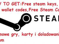 Free steam keys, Wallet codes = Darmowe gry, klucze, skiny i doladowania portfela Steam